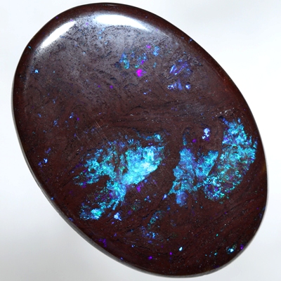 SOLID BOULDER OPAL HUGE 33ct Sparkling tropical turquoise green and tropical blue amongst patterned boulder opal SEE VIDEO
